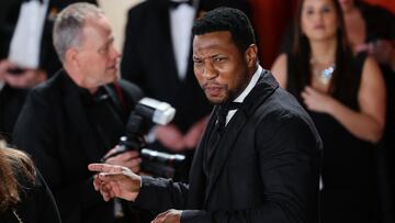 Jonathan Majors attends the champagne-colored red carpet during the Oscars arrivals at the 95th Academy Awards in Hollywood, Los Angeles, California, U.S., March 12, 2023. REUTERS/Aude Guerrucci