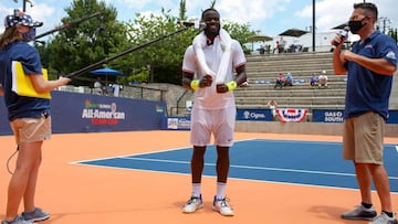 Francis Tiafoe, en la exhibici&oacute;n de Atlanta. 