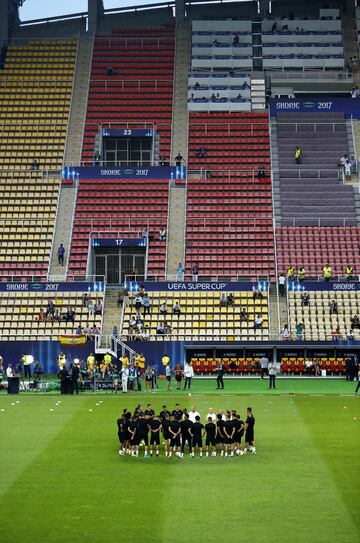 Real Madrid training in Filipo II Stadium in Skopje