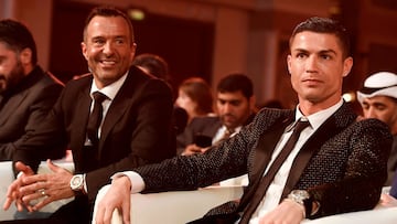 Jorge Mendes y Cristiano Ronaldo, en una imagen en una entrega de trofeos.