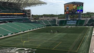 Preparan el Mosaic Stadium para recibir al Valencia y New York Cosmos.