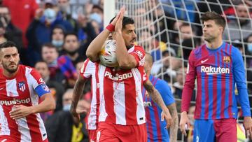 Luis Suárez, después de marcar contra el Barcelona.
