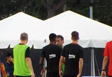 La pelea entre Neymar y Semedo en imágenes