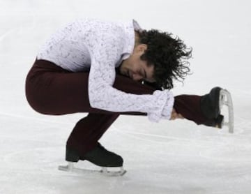 Javier Fernández  durante el programa corto del Campeonato de Europa de 2009 en Helsinki 