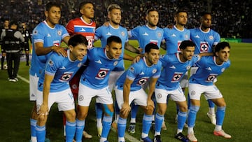 Soccer Football - Liga MX - Semi Finals - Second Leg - Cruz Azul v America - Estadio Ciudad de los Deportes, Mexico City, Mexico - December 8, 2024 Cruz Azul players pose for a team group photo before the match REUTERS/Henry Romero