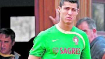 <b>CONCENTRADO. </b>Cristiano se machacó ayer en el hotel de Óbidos.