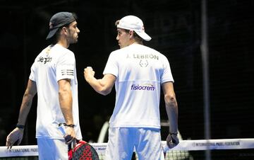 Galán y Lebrón durante la final del Madrid P1 de Premier Padel.