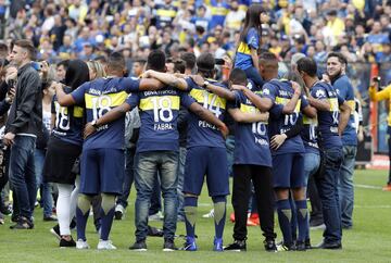 La Bombonera deliró con los jugadores que ganaron un título local más.