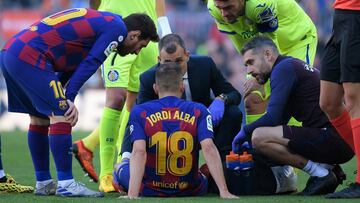 Confirmado: Alba se rompe, baja ante el Nápoles y Real Madrid