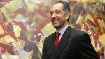 Juan Antonio Orenga durante su presentación como nuevo seleccionador.