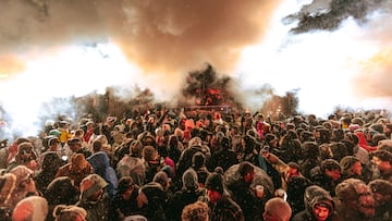 Après-ski en L'Abarset con mucha gente y humo