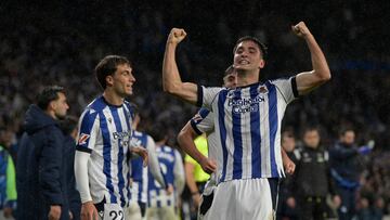 Jon Gorrotxategi marcó el gol de la victoria de la Real en el derbi ante el Athletic.