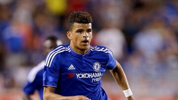 El atacante, Dominic Solanke, durante un partido del Chelsea.