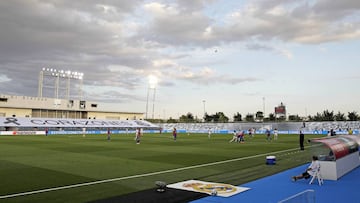 Panor&aacute;mica del Estadio Alfredo Di St&eacute;fano durante la disputa del Real Madrid-Eibar de la 28&ordf; jornada de LaLiga Santander.