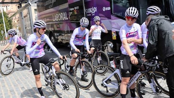 0305/24 LA VUELTA CICLISTA FEMENINA
ETAPA 6 TARAZONA - LAGUNA NEGRA DE VINUESA
LAS CICLISTAS DEL EQUIPO LABOREAL KUTXA ANTES DE LA CARRERA


