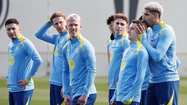 Entrenamiento del FC Barcelona.