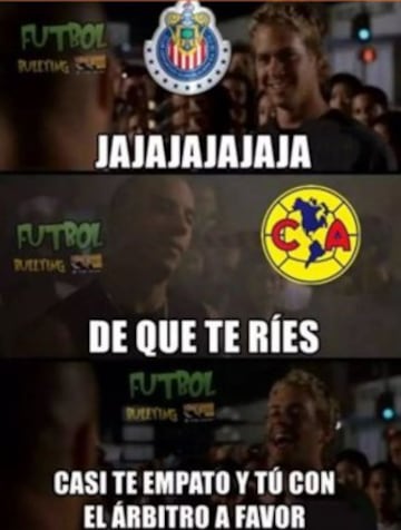 Los mejores memes del Clásico Nacional Chivas vs América