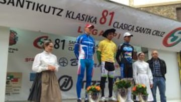 El podio, con Alvarado como ganador.