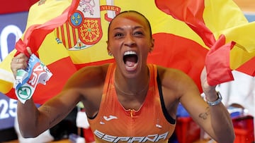 Ana Peleteiro, tras ganar el oro europeo en Apeldoorn.