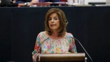 La alcaldesa de Madrid, Ana Botella, y miembro del equipo del Comit&eacute; Ol&iacute;mpico Espa&ntilde;ol.