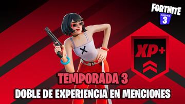 Fortnite Temporada 3: experiencia doble en Menciones; todos los detalles