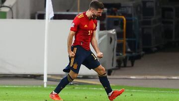 Gayà, tras su gol ante Alemania.