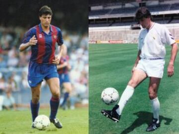 Jugó en el Barcelona desde 1990 hasta 1992, año en el que fichó por el Real Madrid. 