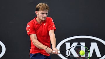 David Goffin ejecuta un rev&eacute;s en el Open de Australia.