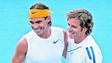 <b>INUSUAL PAREJA. </b>Rafa Nadal y su técnico, Francis Roig.
