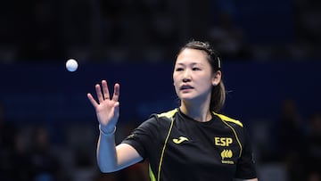 María Xiao, con la bola