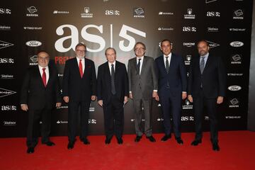 Alfredo Relaño, Juan Luis Cebrián, Eduardo Portela, Manuel Polanco, Manuel Mirat y Juan Cantón.