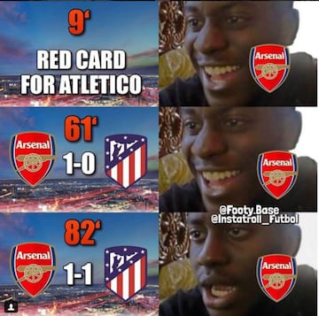 Los mejores memes del Arsenal-Atlético de Madrid