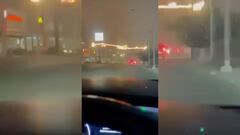 Vídeo: El increíble rayo que impactó un poste de luz en Guaymas, Sonora que fue captado por un automovilista