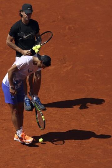 Entrenamiento de Rafa Nadal. 