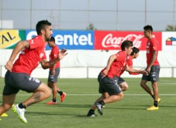 La Roja realizó trabajos físicos el miércoles en Juan Pinto Durán.