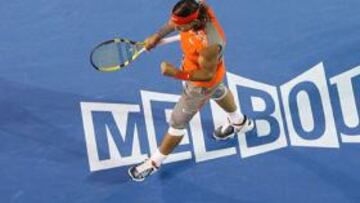 Rafa Nadal en las pistas de Melbourne