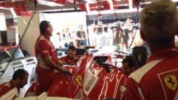 Gasol vivió desde el 'box' de Ferrari la calificación de Monza