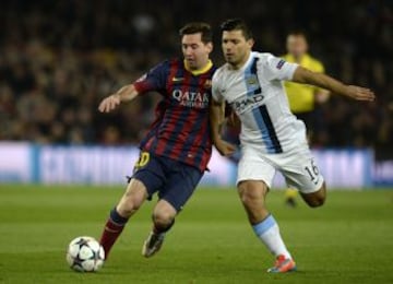Messi y Agüero.