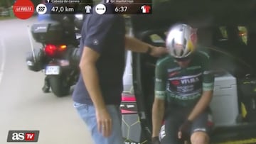 Van Aert sufre una fuerte caída causándole fuertes lesiones en su rodilla derecha obligándolo dejar la Vuelta a España en la etapa 16.