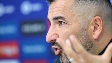 Diego Mart¨ªnez, entrenador del Espanyol
