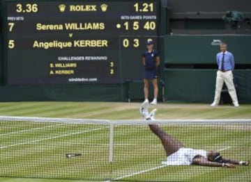 Serena Williams gana la final de Wimbledon de Contra la alemana Angelique Kerber en dos set 7-5 y 6-3