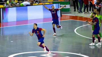 Dyego celebra su gol al Palma en la Copa de España en Cartagena.