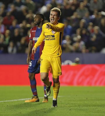 Griezmann celebrates his goal.