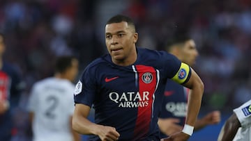 PARIS, FRANCE - JUNE 03: Kylian Mbappe of Paris Saint-Germain is seen in action during the Ligue 1 match between Paris Saint-Germain and Clermont Foot at Parc des Princes on June 03, 2023 in Paris, France. (Photo by Ian MacNicol/Getty Images)