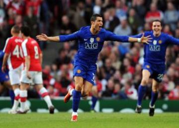 Cristiano Ronaldo celebra ante Arsenal.