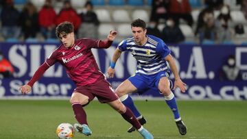 +++++++ durante el partido de la Liga Smartbank Segunda División Jornada 27 entre la SD Ponferradina y la Real Sociedad B disputado en el Estadio de El Toralin de Ponferrada.Foto Luis de la Mata