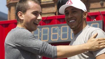 Jorge Lorenzo y Lewis Hamilton.