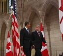 Obama y Harper apuestan una caja de cervezas en el hockey