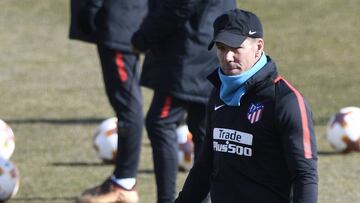 Simeone, durante un entrenamiento.