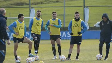 Saverio, Arturo, Lucas Pérez, Svensson y Oscar Cano